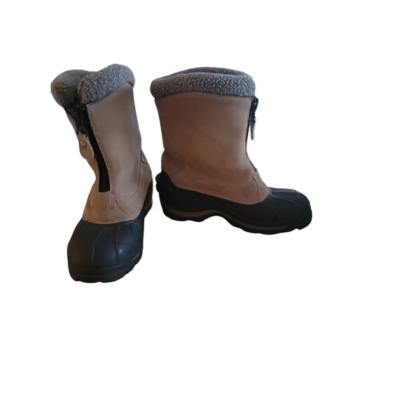 Sorel Ellesmere LL1240-272 Tan Leather Winter Boots Women US 8 Hiking Zip Up - Picture 2 of 8